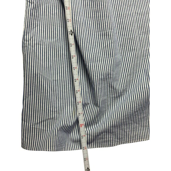 Maggy London Dress Size 10 Womens‎ Cold Shoulder White Blue Stripe Cotton /n2 - Picture 8 of 8